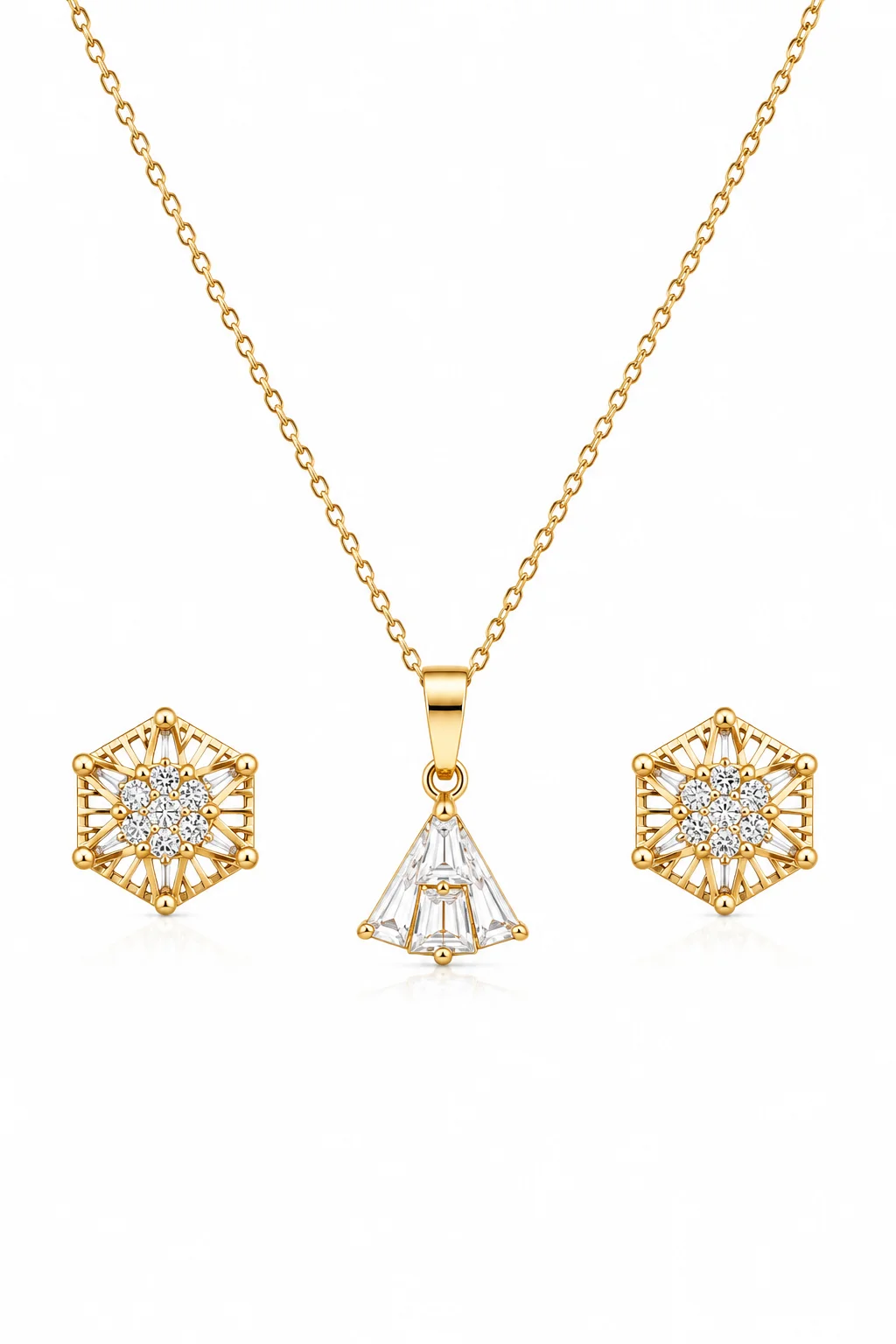 Pendant Necklace & Stud Earrings