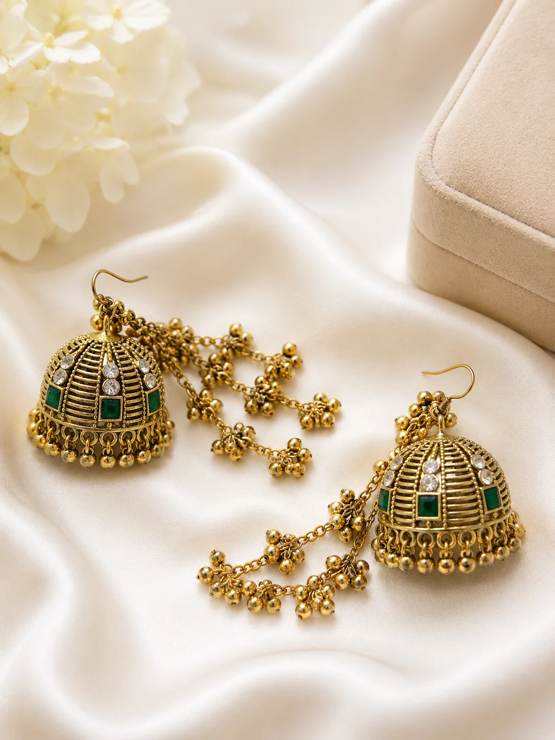 Antique Chain Sahara Jhumka for Women