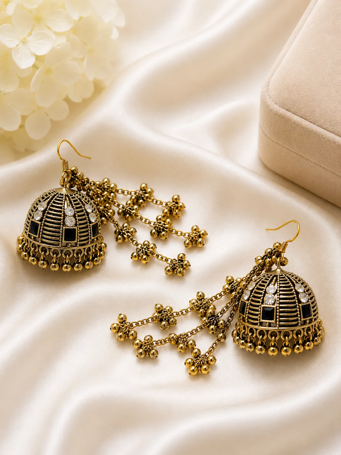 Antique Chain Sahara Jhumka for Women