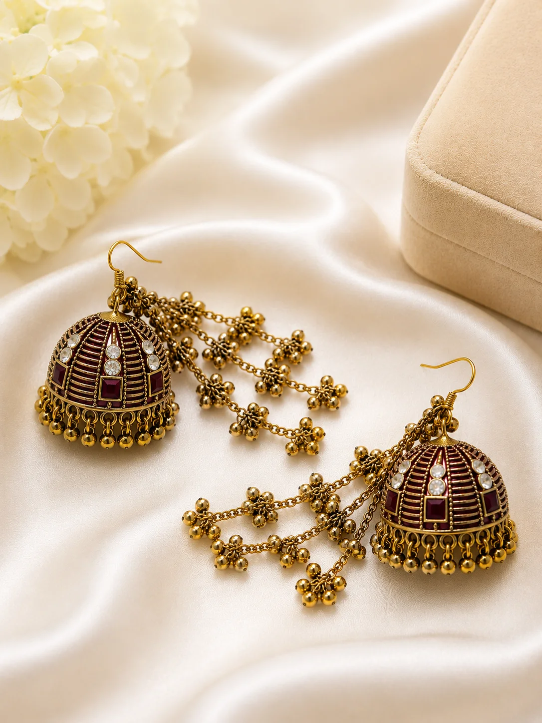 Antique Chain Sahara Jhumka for Women
