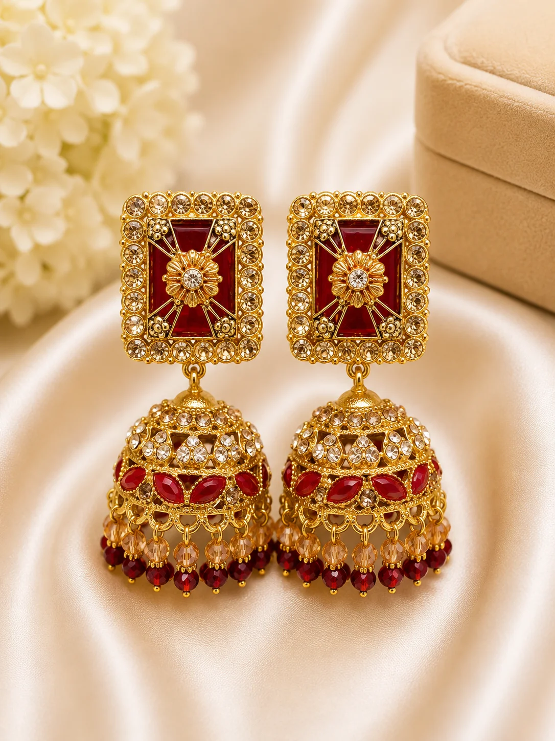 3 Color Premium Jhumka Earrings