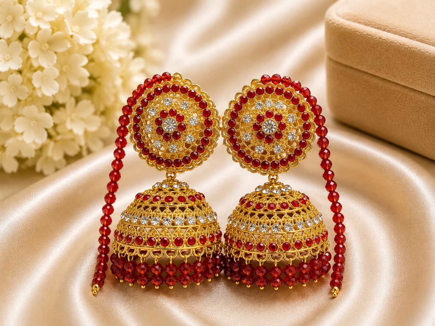 Premium Gold Plated Jhumka Earrings