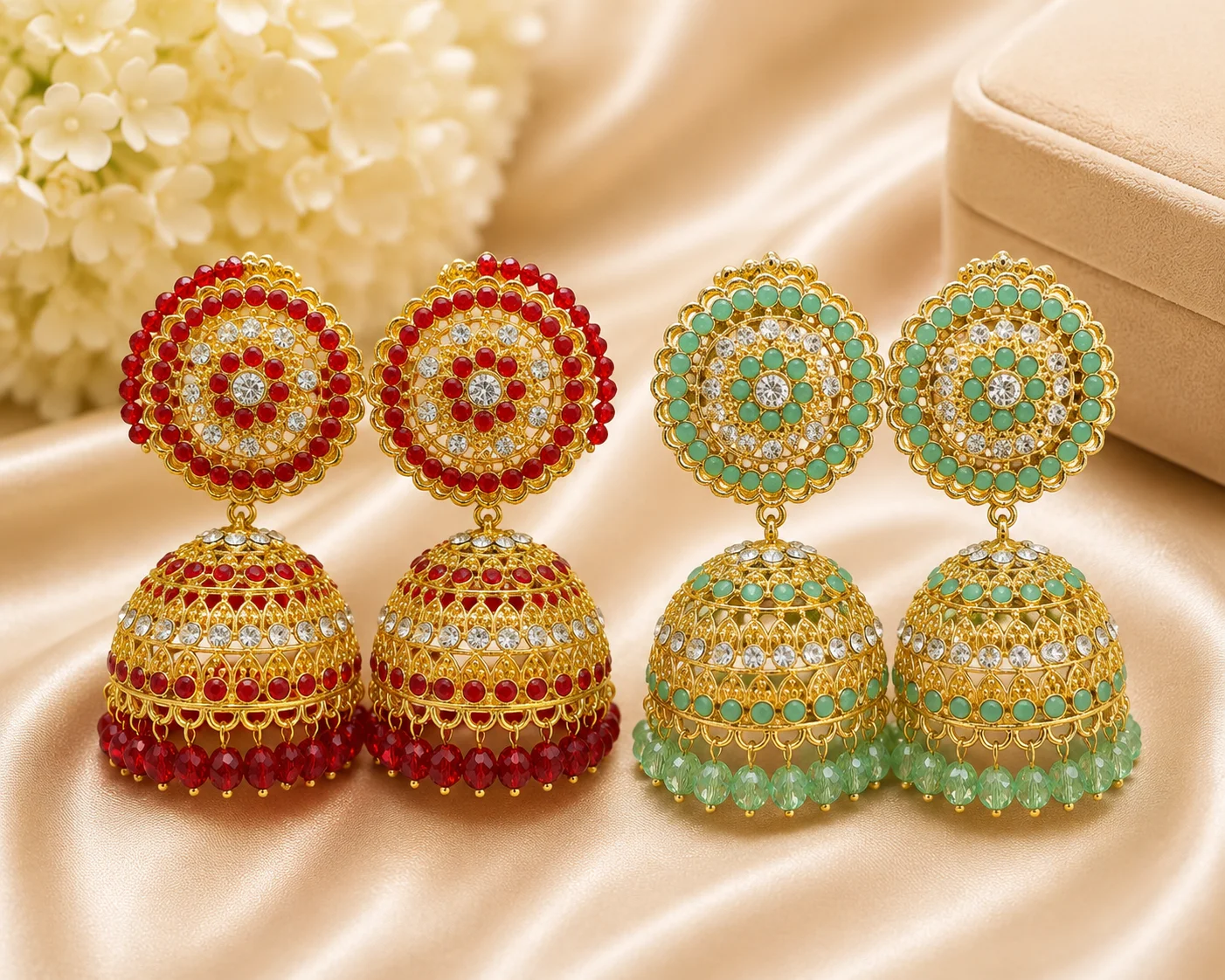 Premium Gold Plated Jhumka Earrings