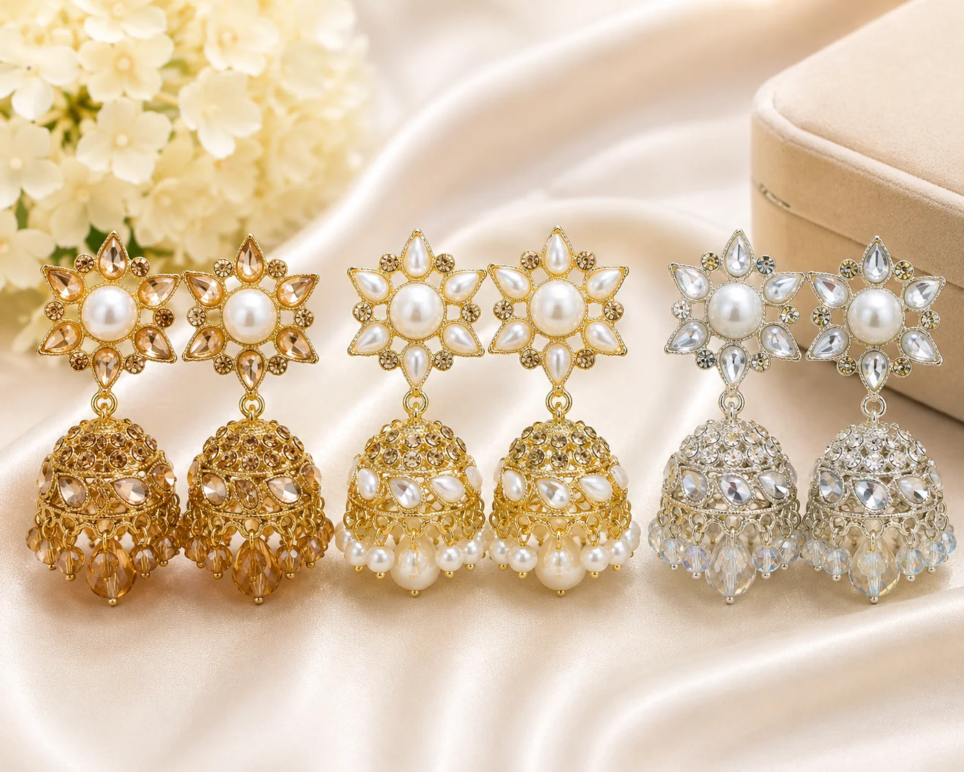 Gold, Pearl & Silver Finish | Party & Wedding Wear