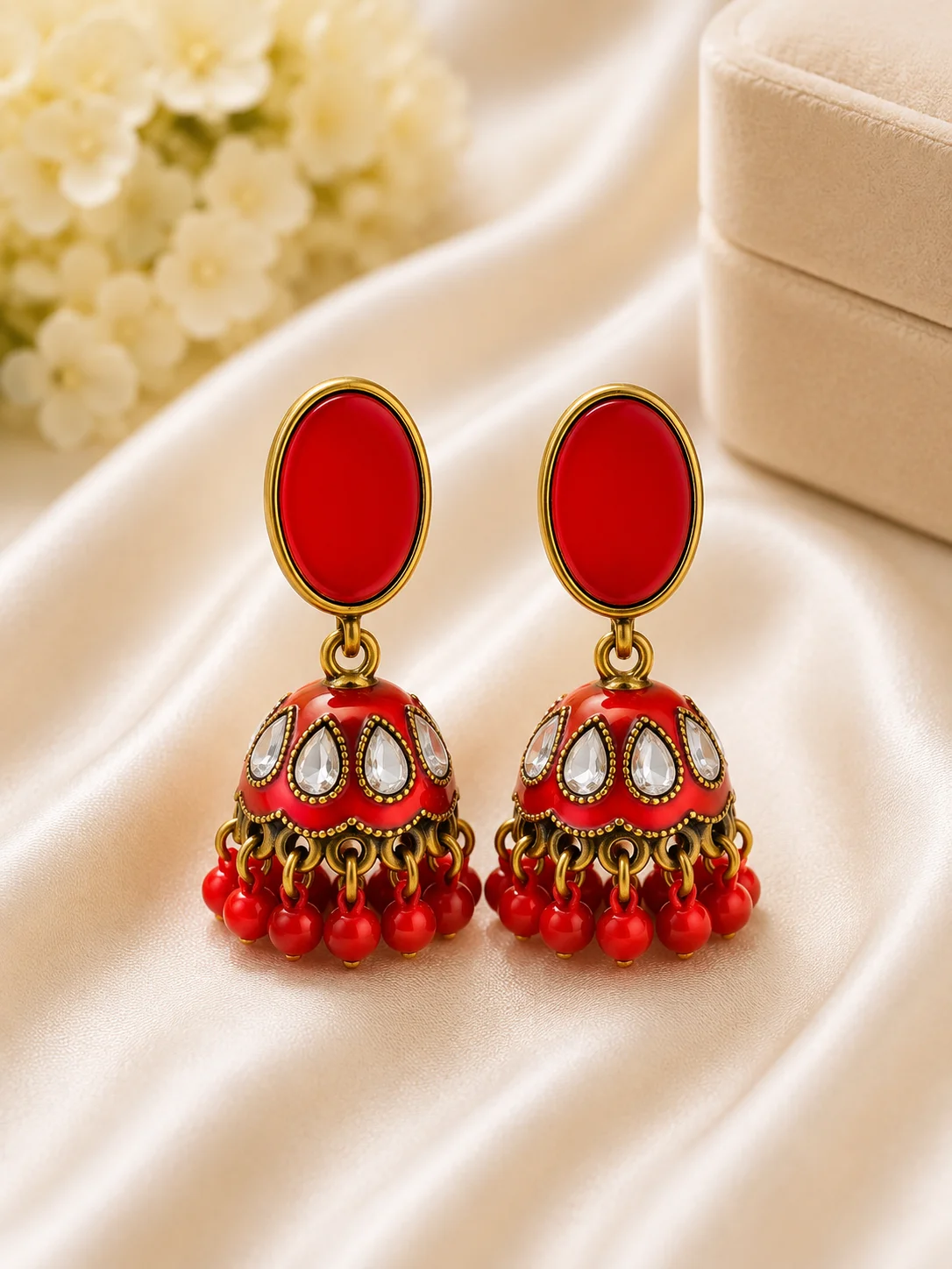 Elegant Colorful Jhumki Earrings