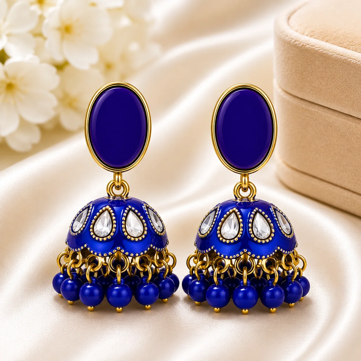 Elegant Colorful Jhumki Earrings