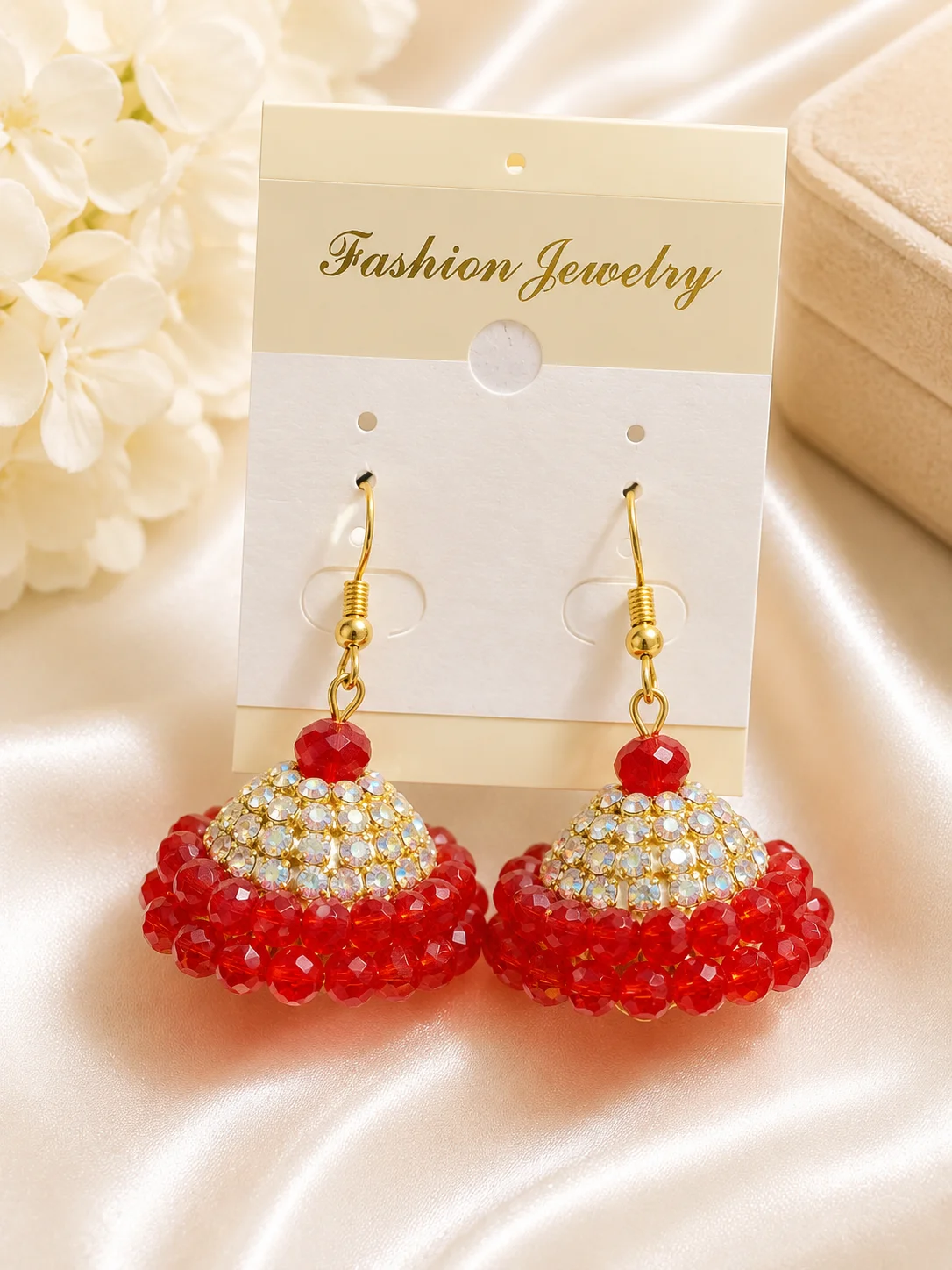 Luxury Multicolor Crystal Jhumka Earrings Collection