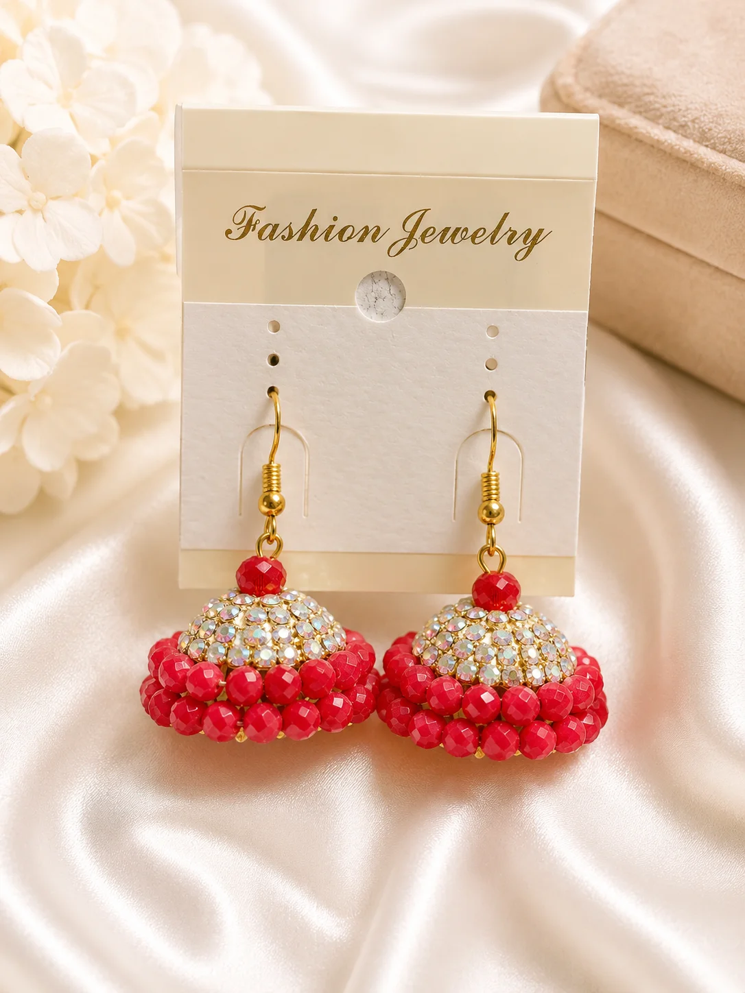 Luxury Multicolor Crystal Jhumka Earrings Collection