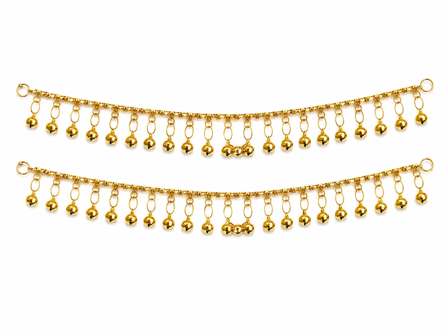 Classic Gold Ghungroo Payal – Traditional Anklet Pair for Women