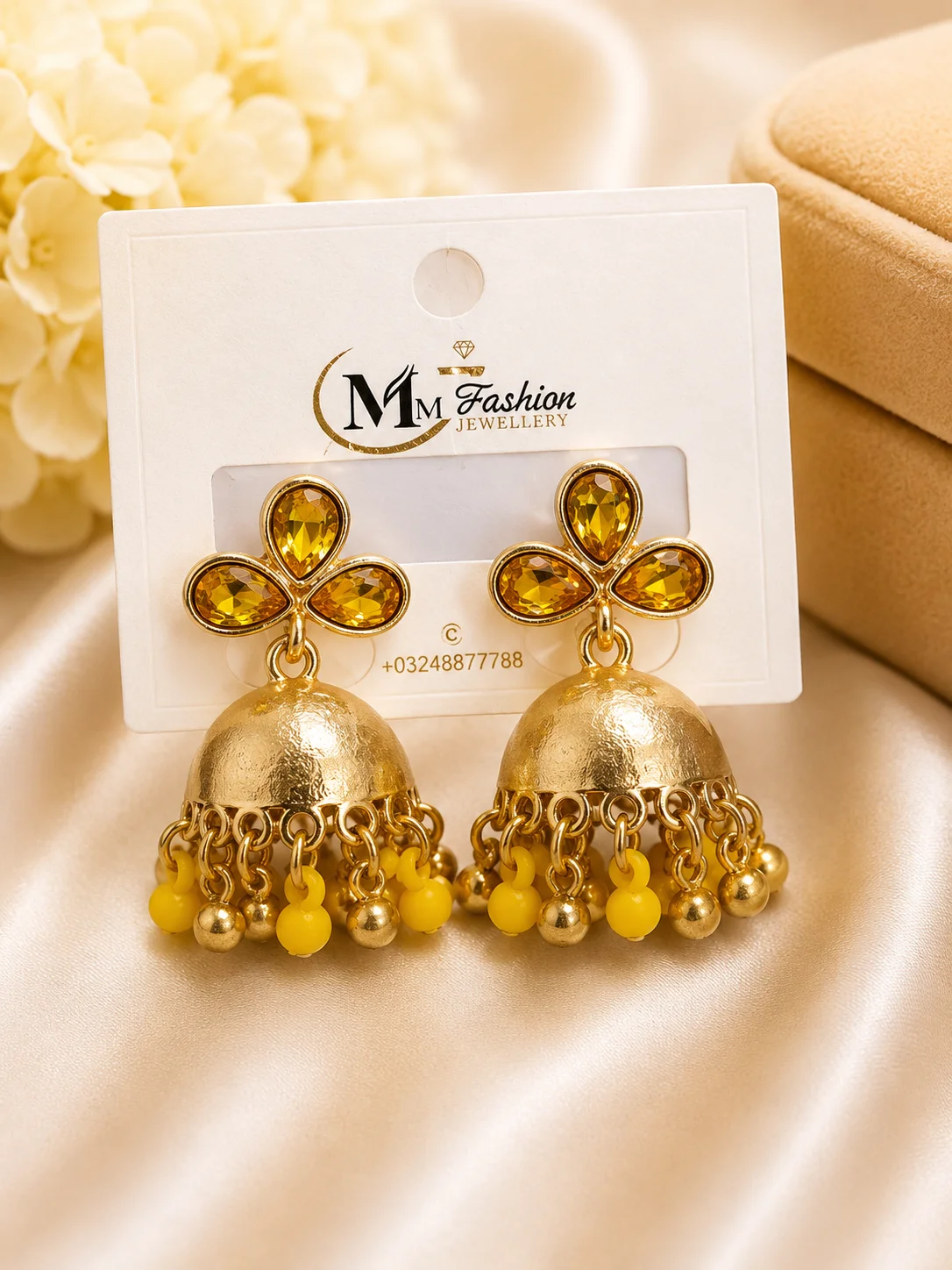 Luxury Multicolor Crystal Jhumka Earrings