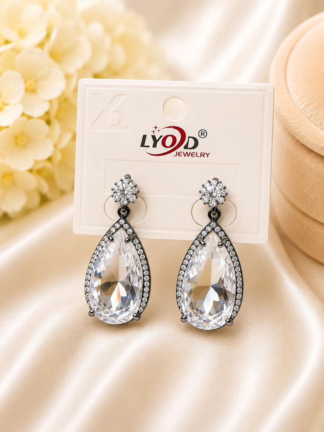 Luxury Crystal Teardrop Earrings for Women