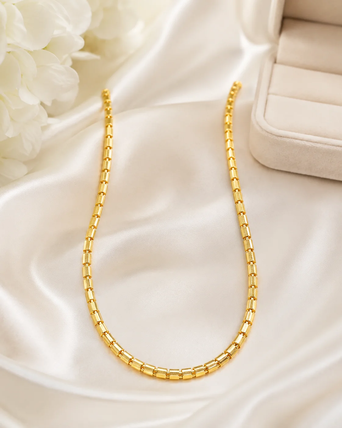 Premium Gents Golden Box Link Chain Necklace