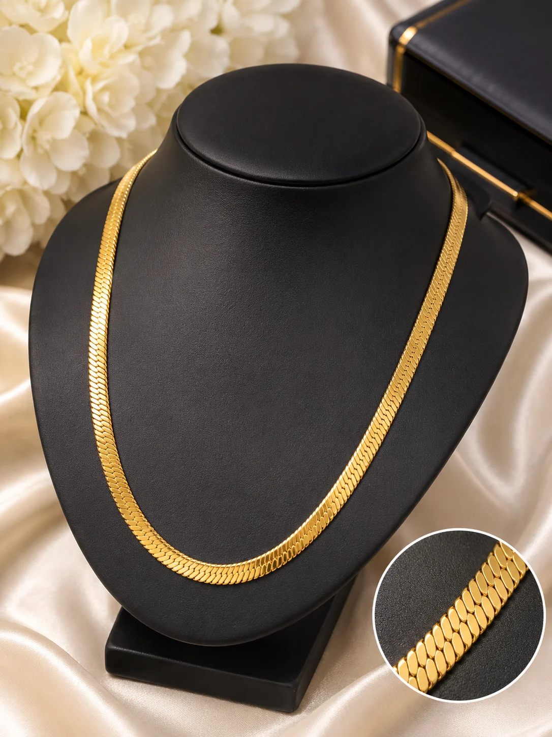 Gold-Plated Flat Chain for Men & Women