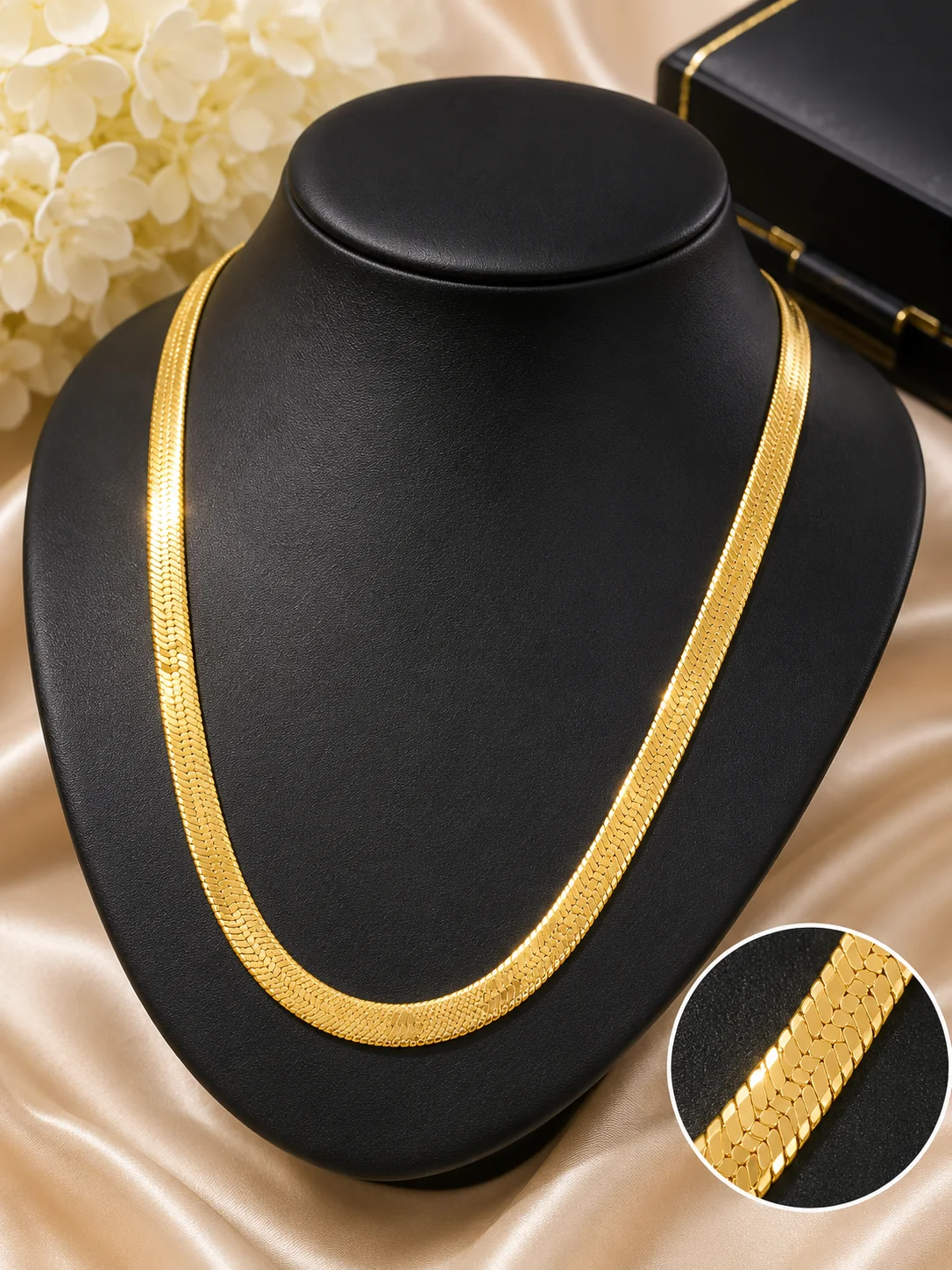 Golden Designer Snake Chain Necklace
