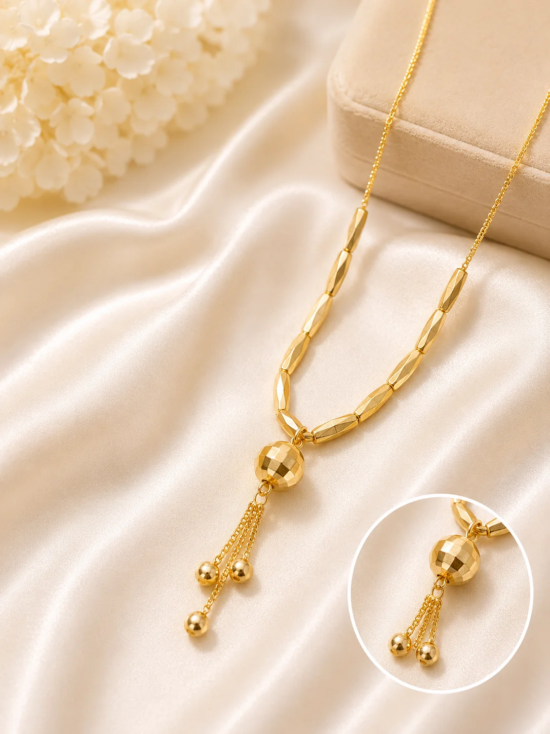 Gold-Plated Geometric Pendant Necklace for Women