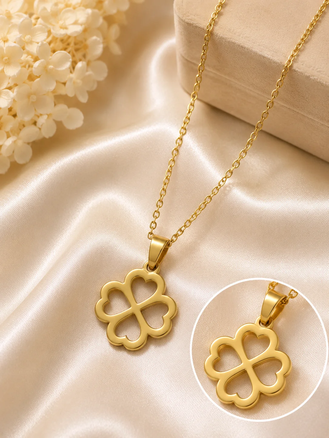 Clover, Floral & Heart Pendant