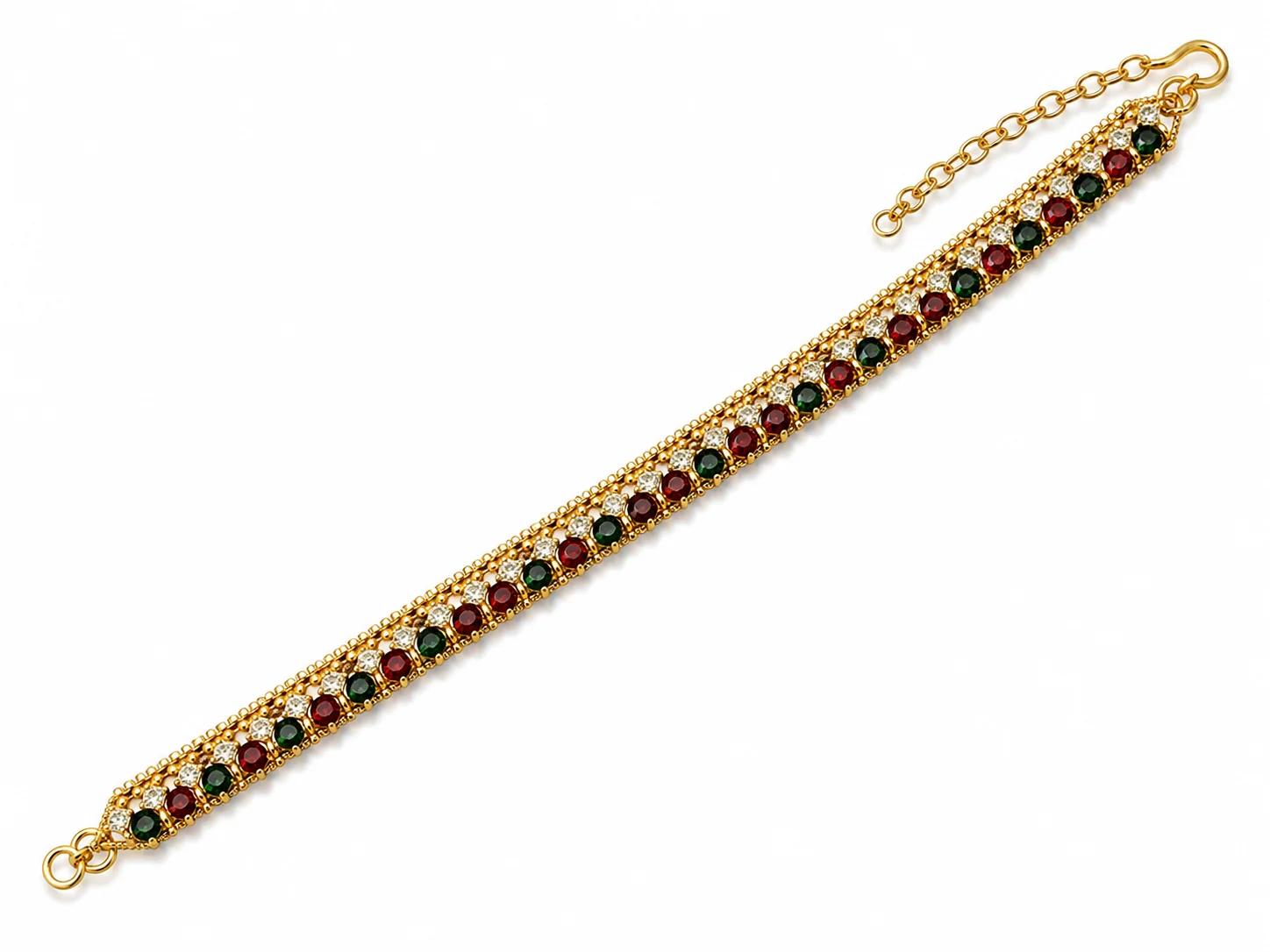 Elegant Multicolor Crystal Anklet for Women – Single Payal