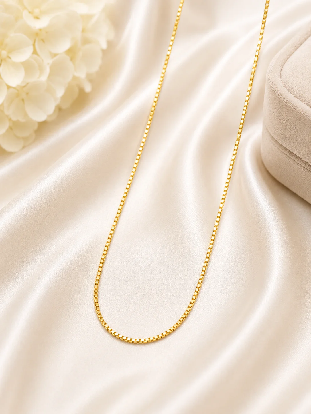 Premium Gold & Silver Box Chain Necklace for Men & Women