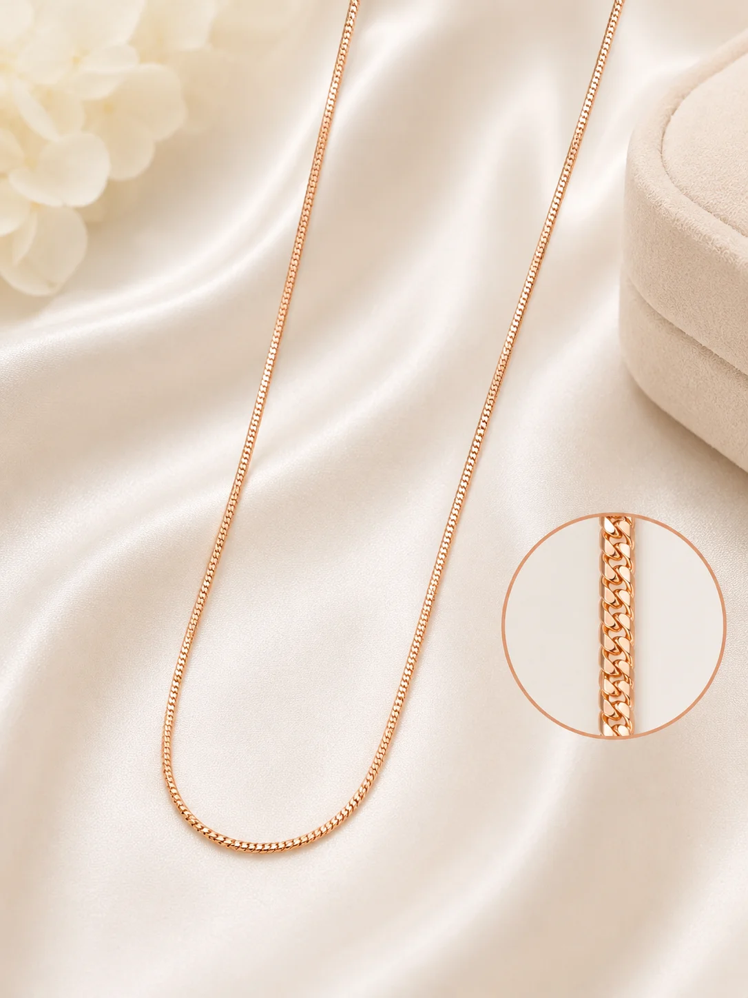 Elegant Rose Gold Snake Chain Necklace for Women