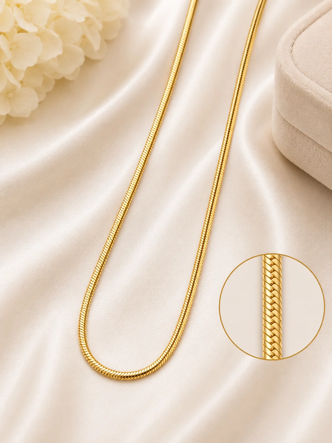 Golden Snake Chain Necklace