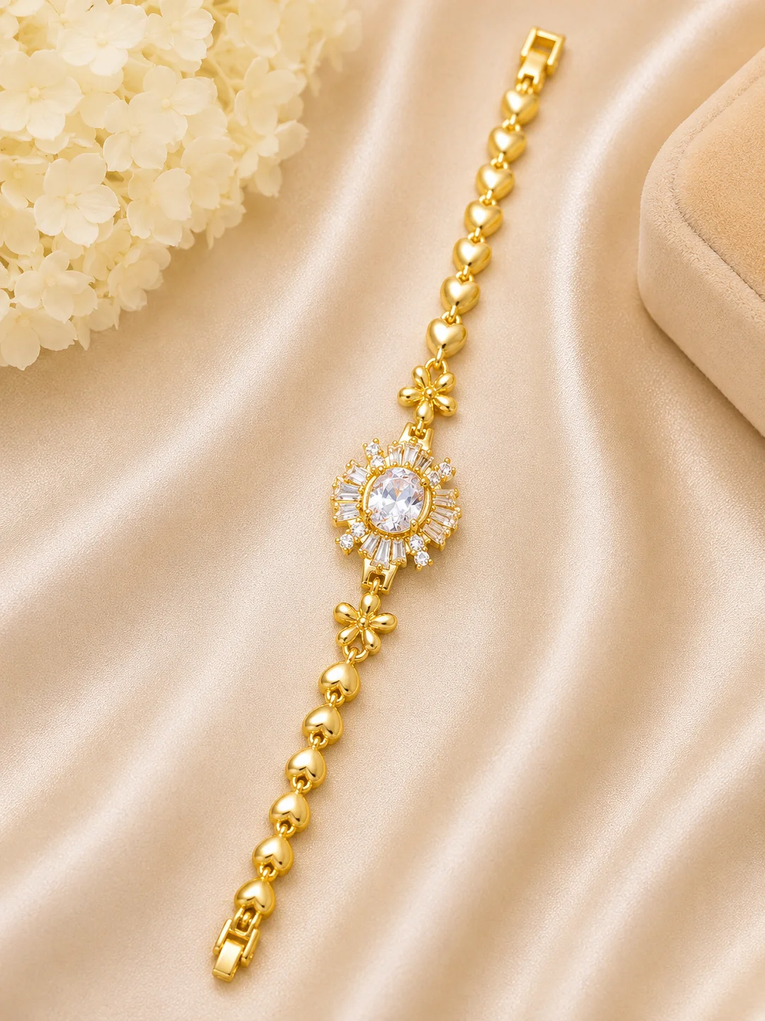 Heart Chain Couple Bracelet Set