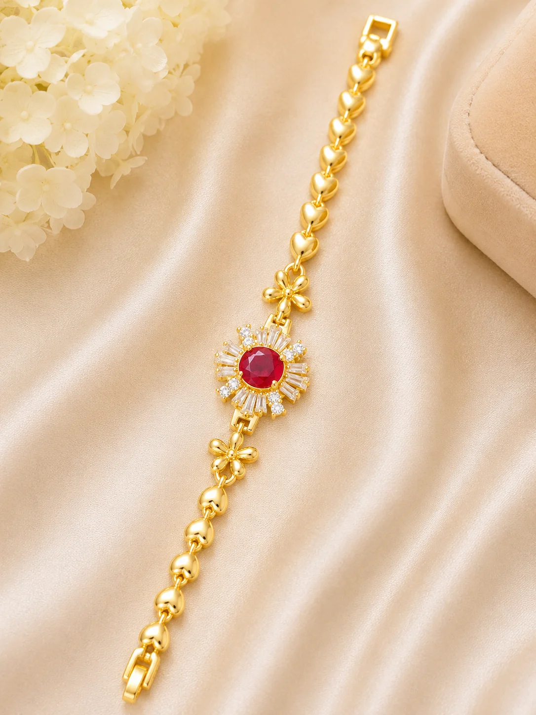 Heart Chain Couple Bracelet Set