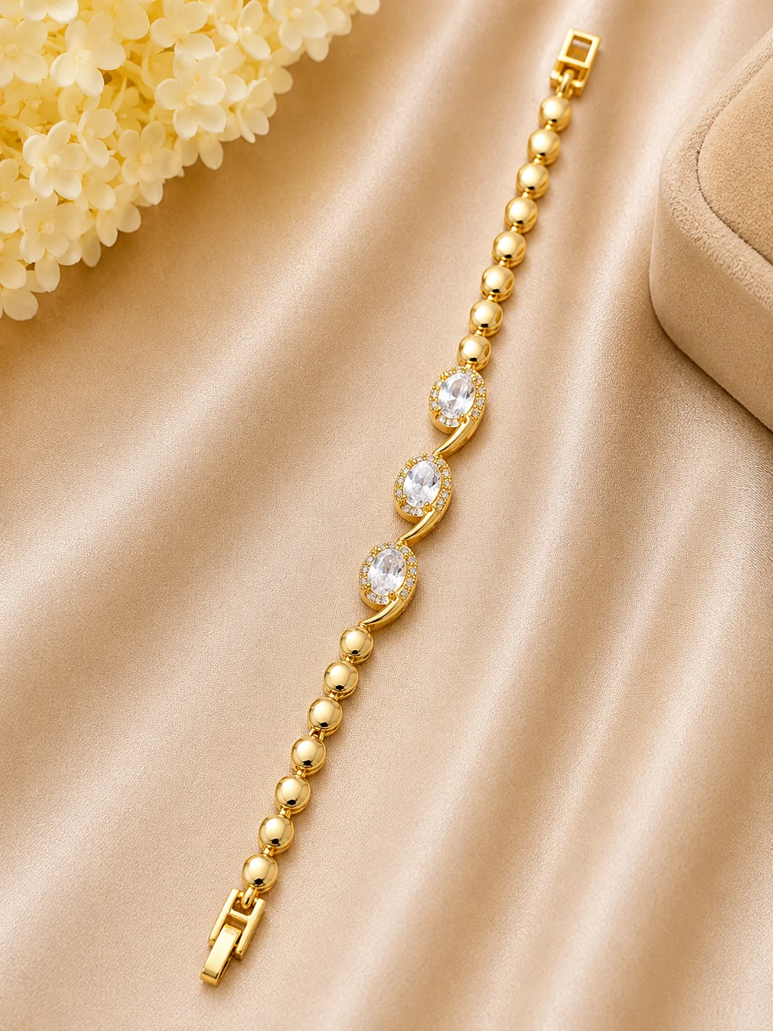 Gold Plated Crystal Bracelet for Women