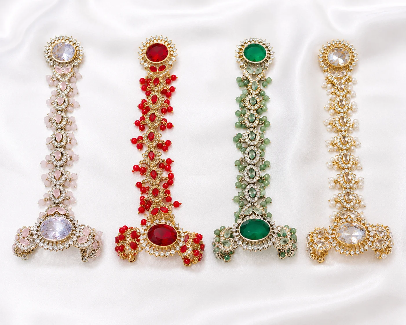 Multicolor Kundan Hand Harness Jewelry