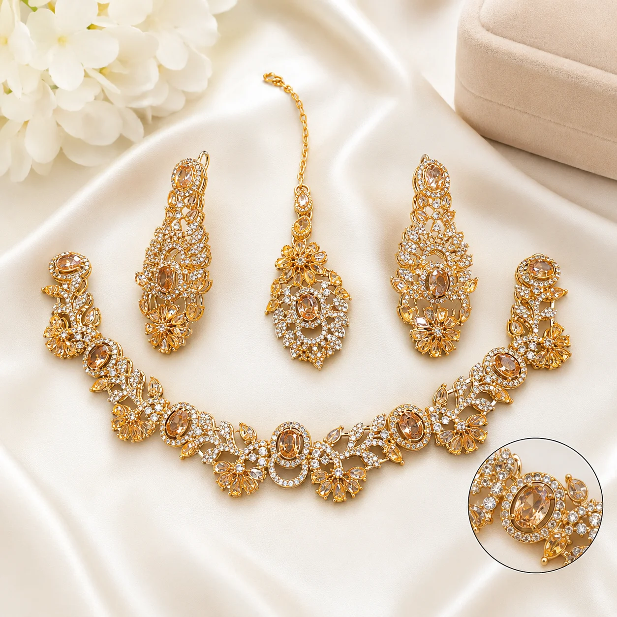 PARTY WEAR Royal Red & Gold Set