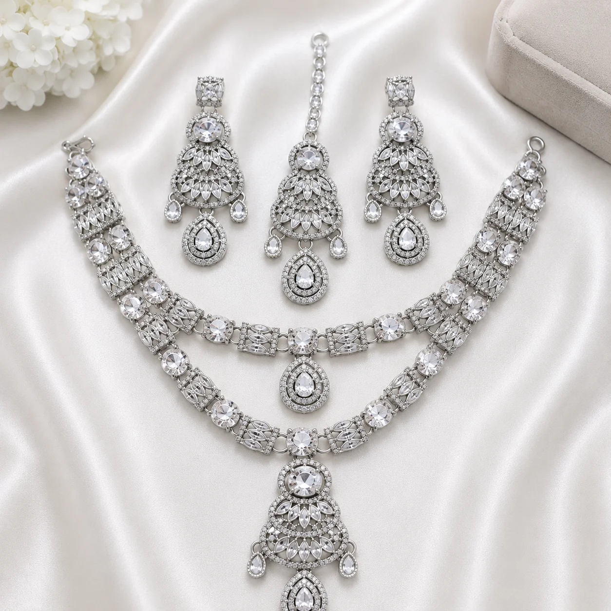 Gold, Silver & Emerald Green Bridal Jewelry Collection