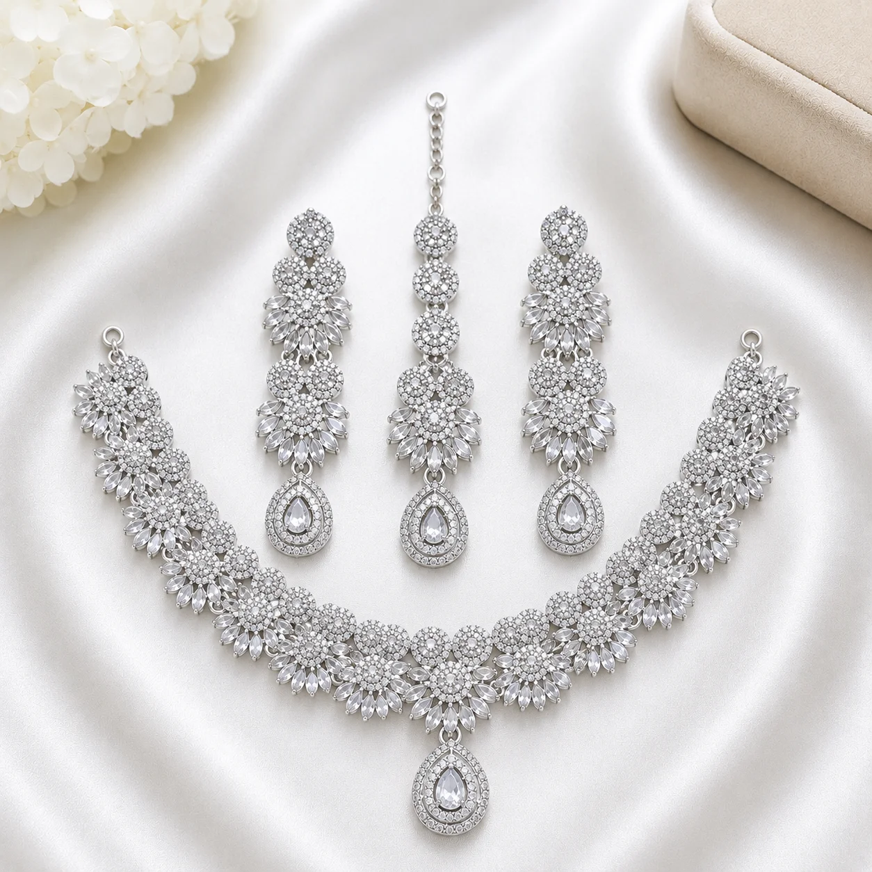 Dual Color Party Wear Jewelry Set