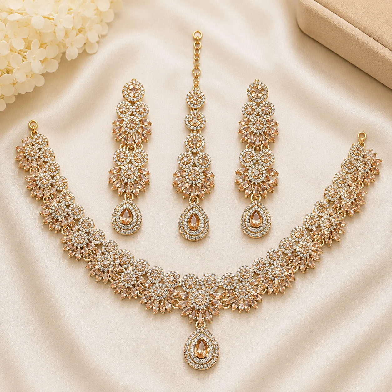 Dual Color Party Wear Jewelry Set