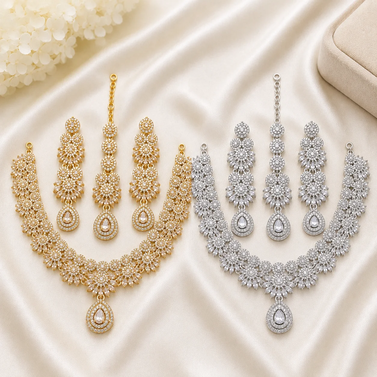 Dual Color Party Wear Jewelry Set