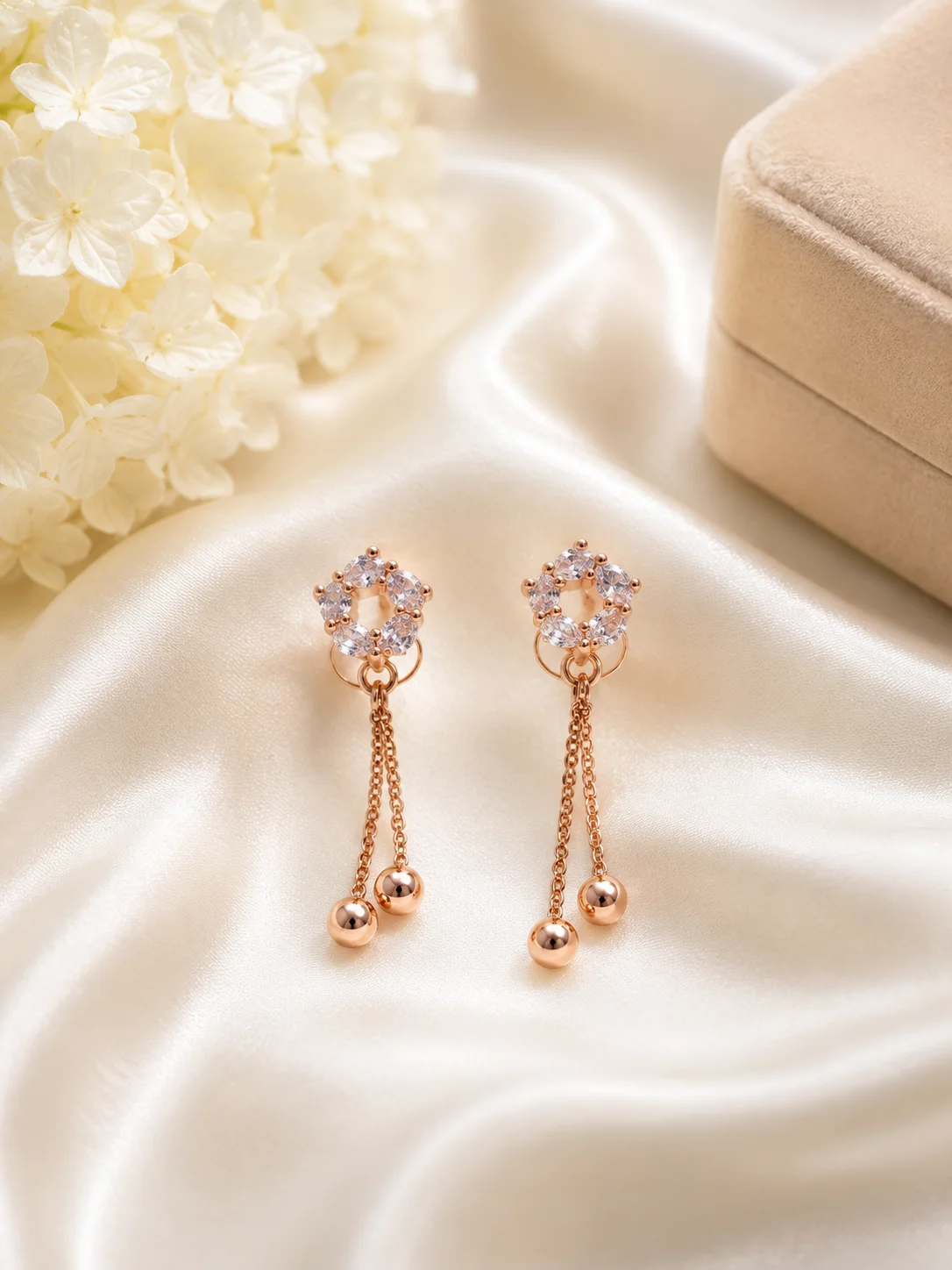 : Luxury Red Stone Golden Jhumka Earrings