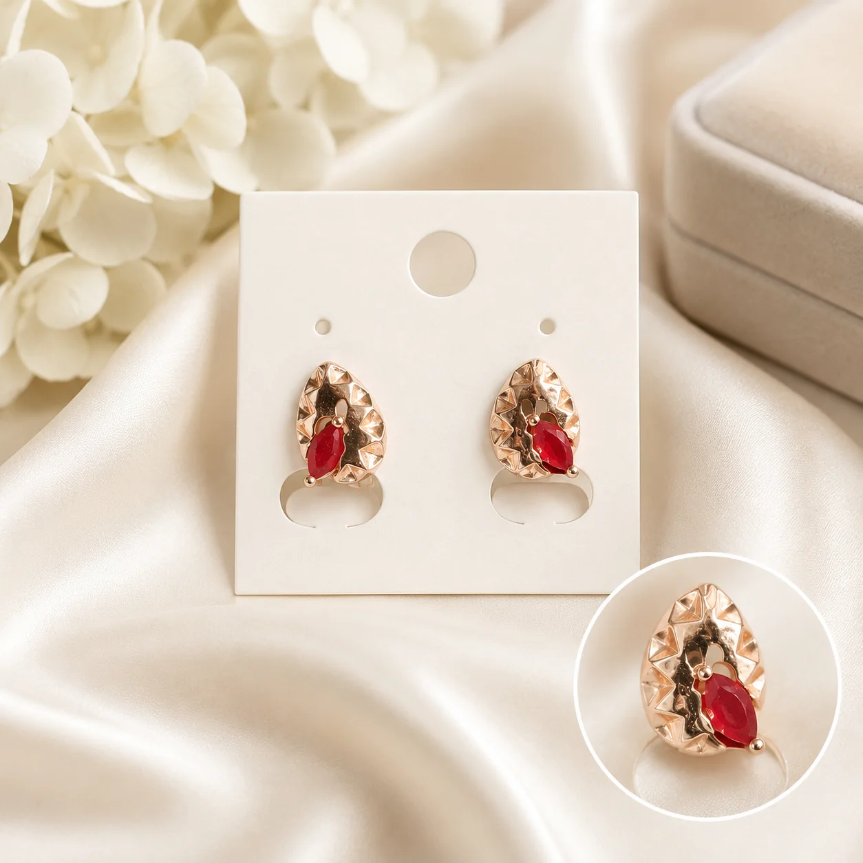 Luxury Silver & Rose Gold Stud Earrings Combo