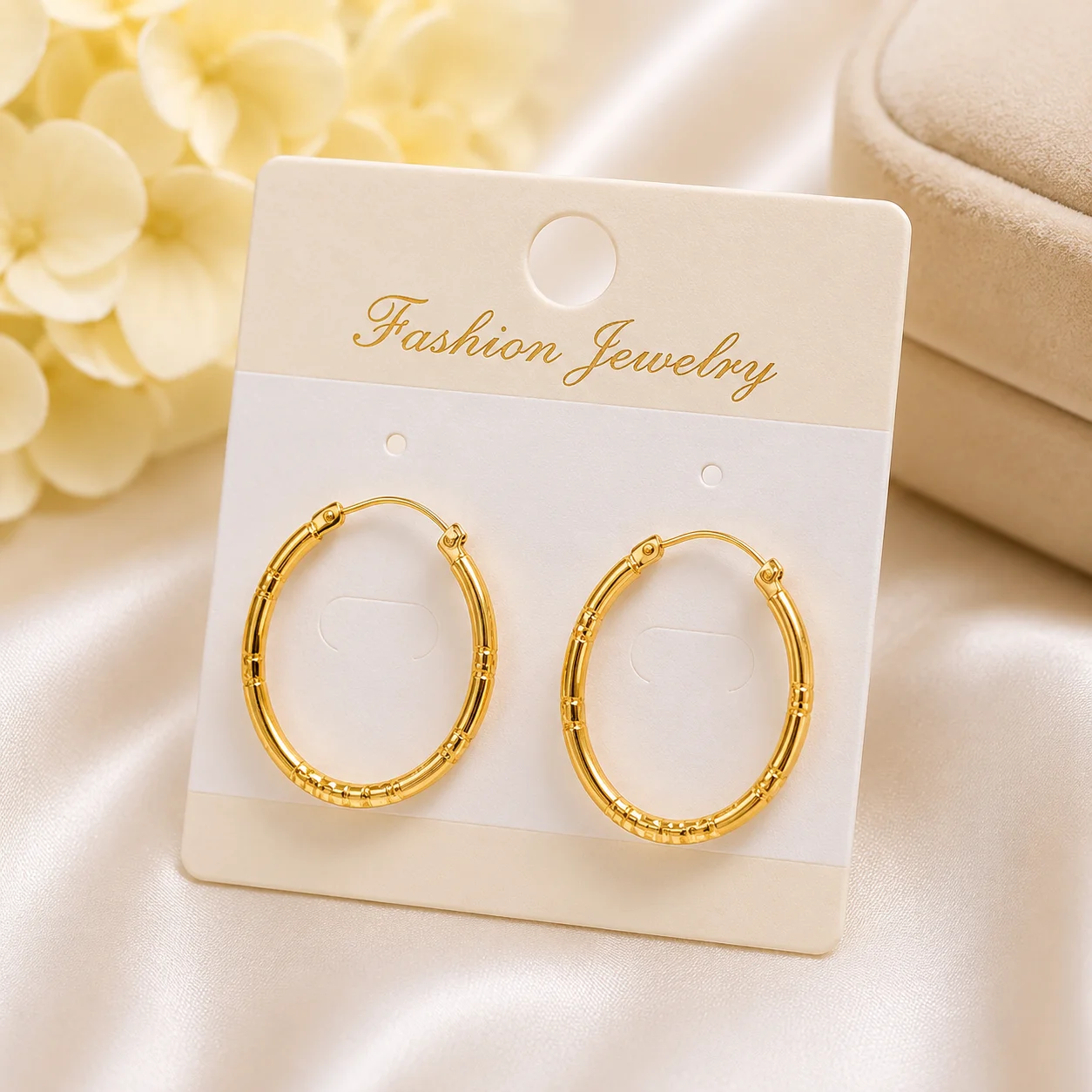 Medium Gold Hoop Earrings for Women