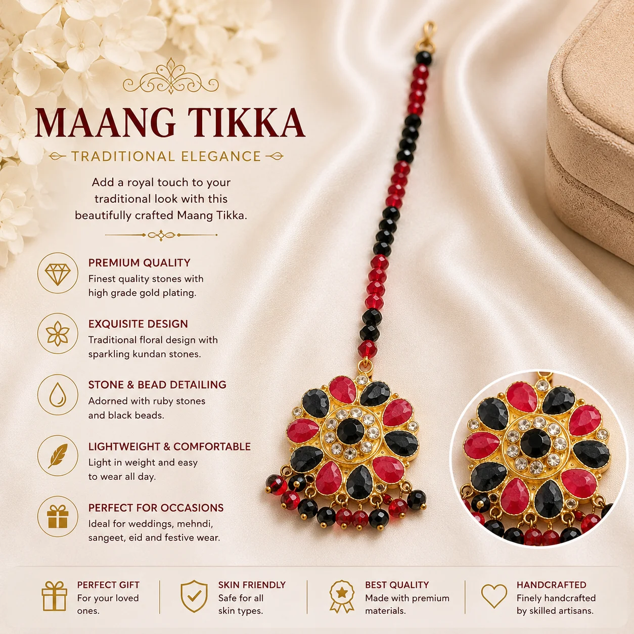 Traditional Maang Tikka Combo Set