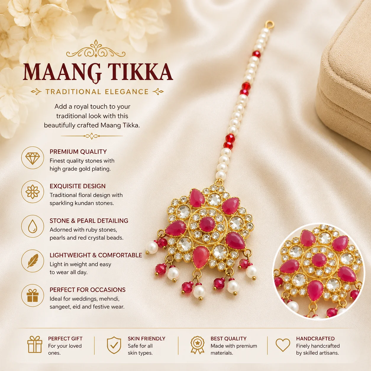 Traditional Maang Tikka Combo Set