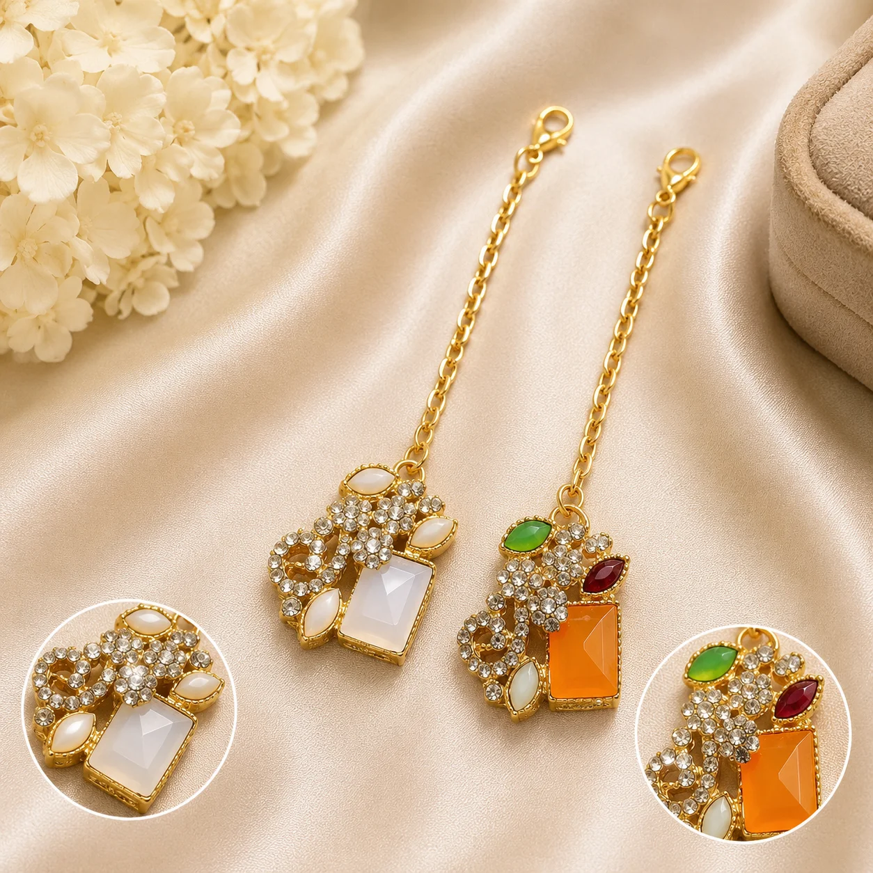 2 Pcs Fancy Stone Latkan Tassel Set –