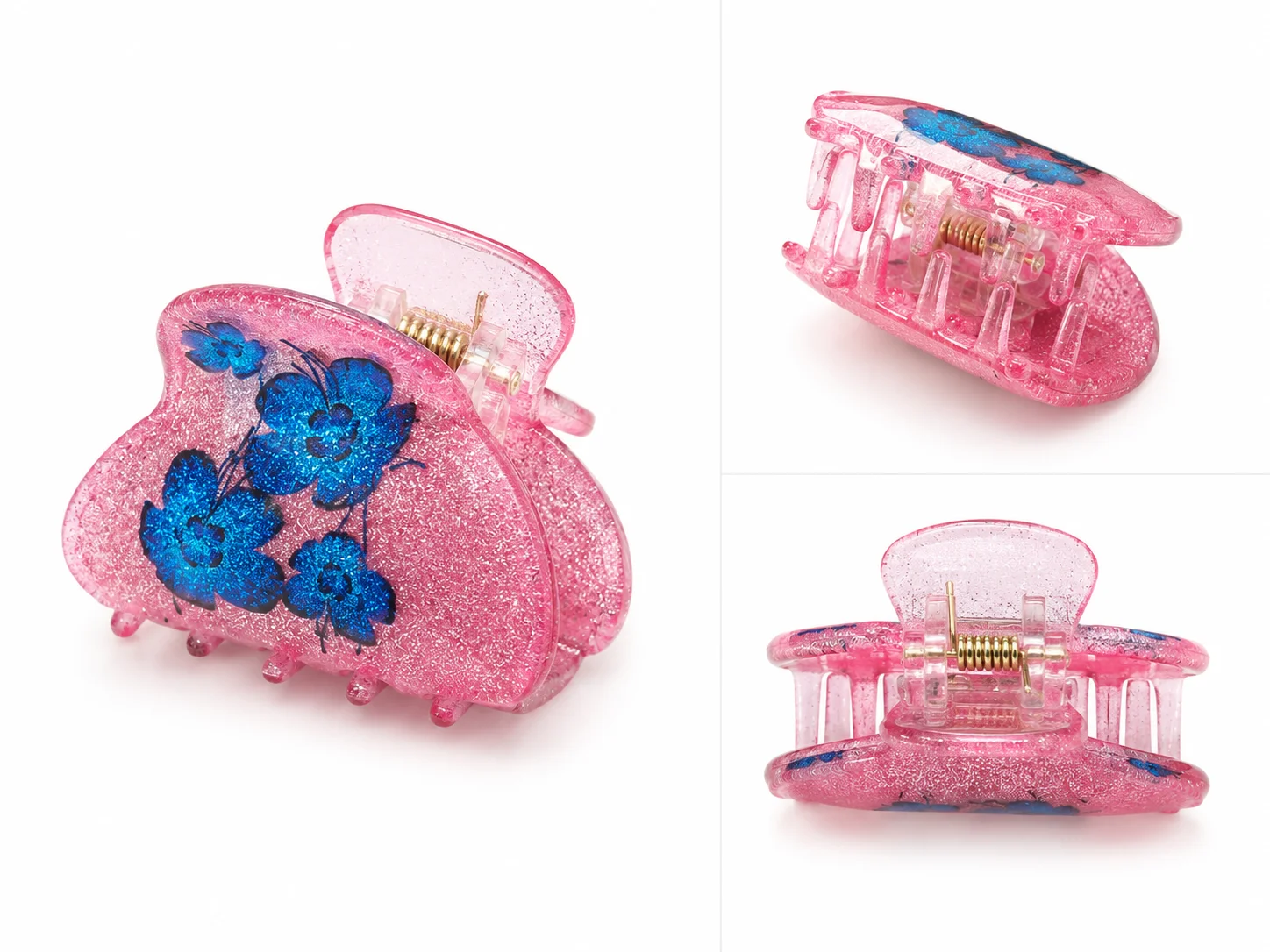 Hair CATCHER – Pink & Silver Butterfly Design