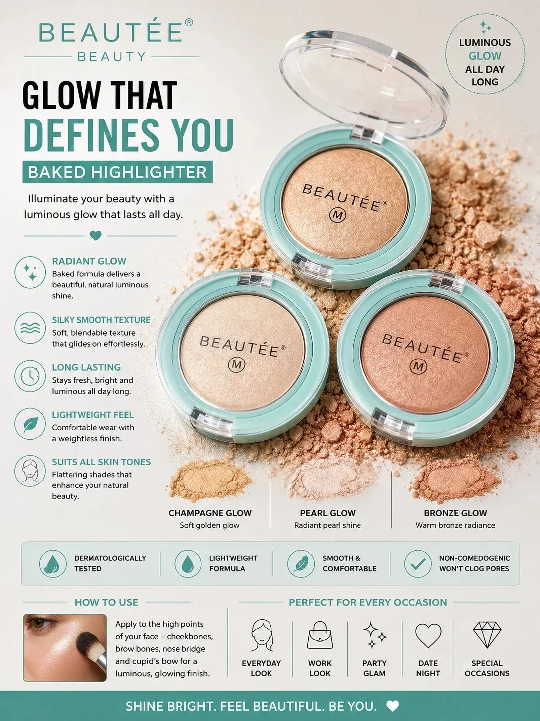 Becute Glow Highlighter Powder