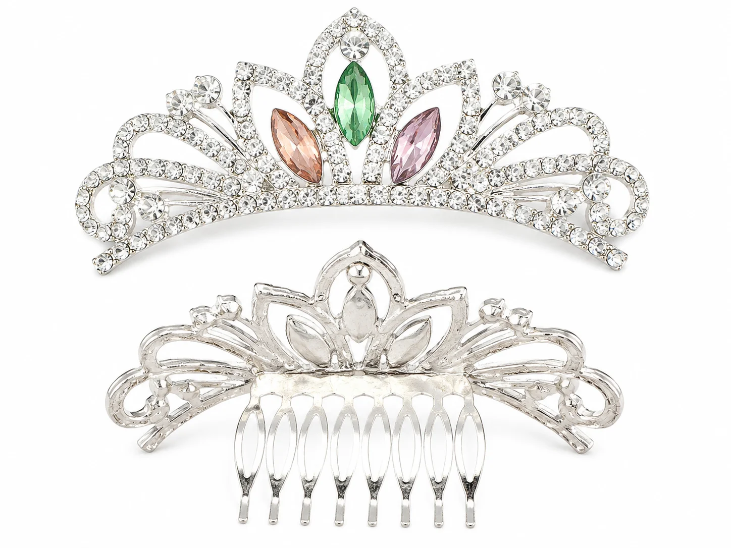 Silver Rhinestone Crown