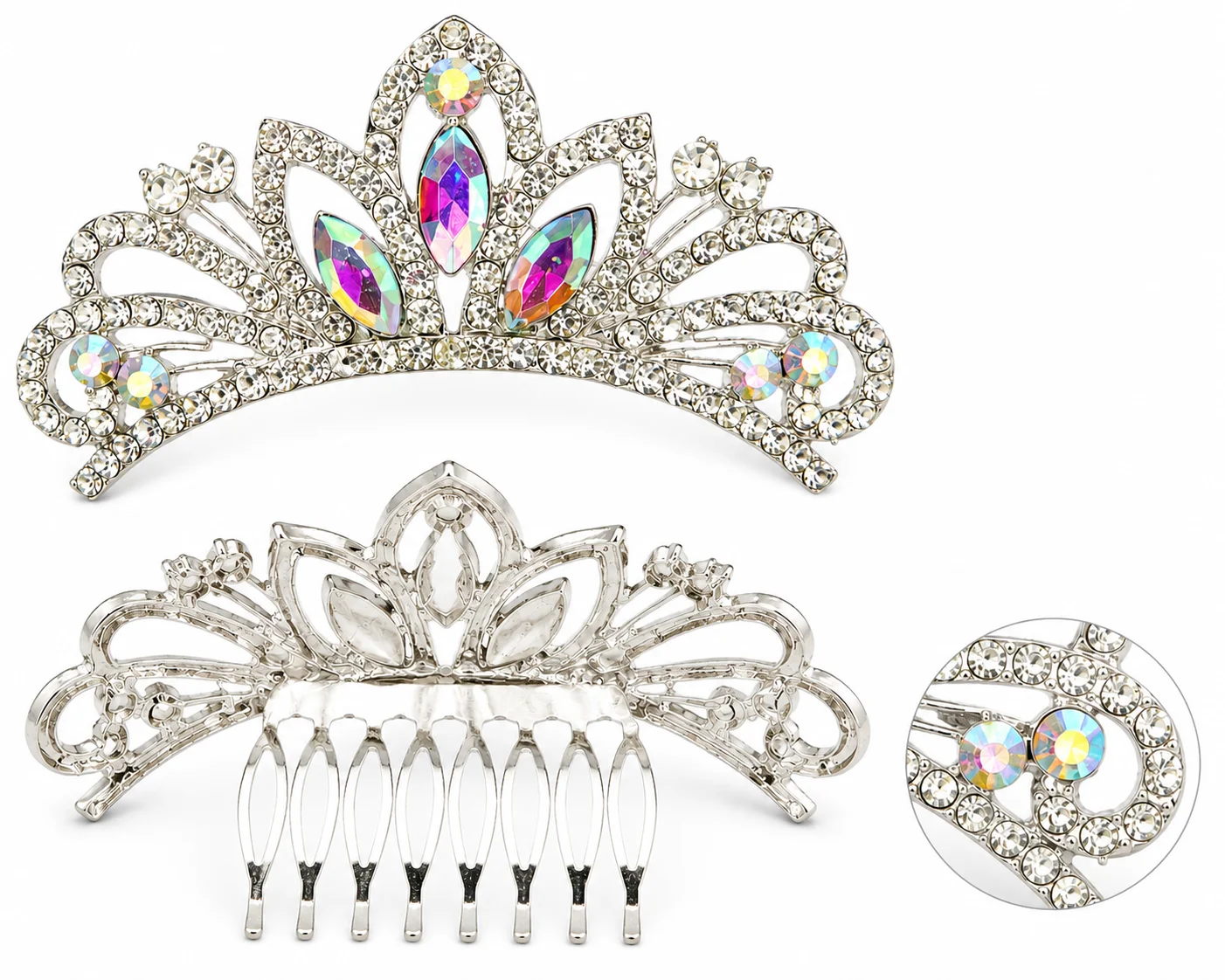 Silver Rhinestone Crown