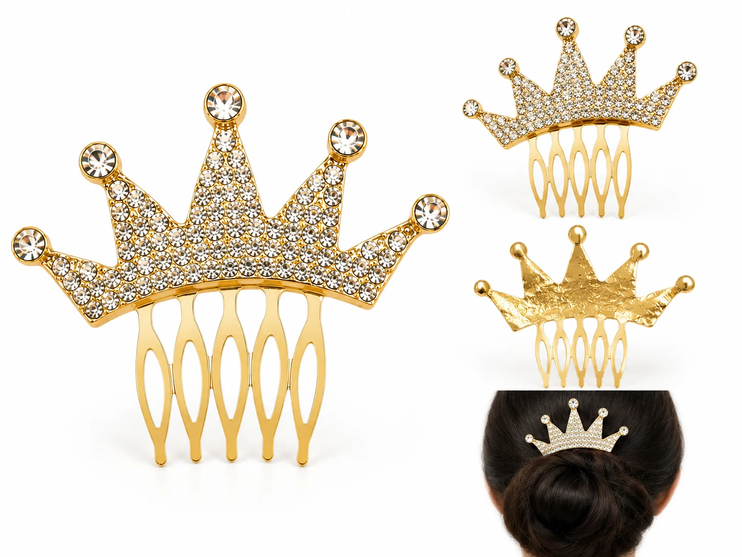 3 Color Collection (Gold, Silver & Gold Crystal)