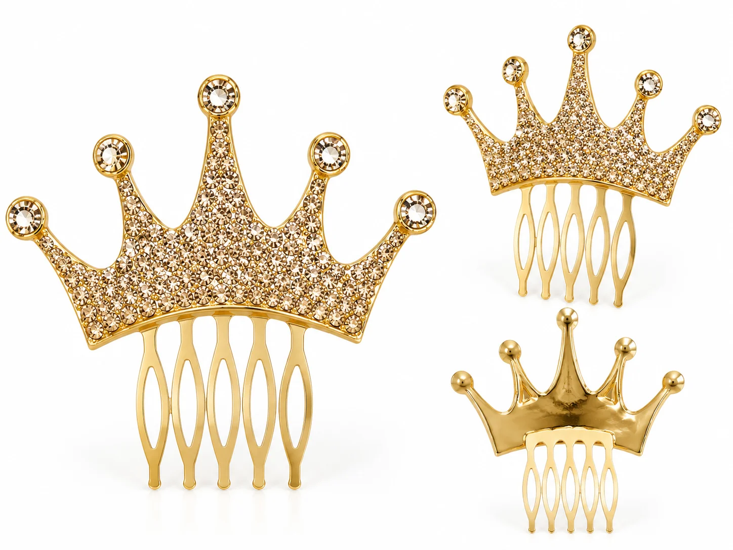 3 Color Collection (Gold, Silver & Gold Crystal)
