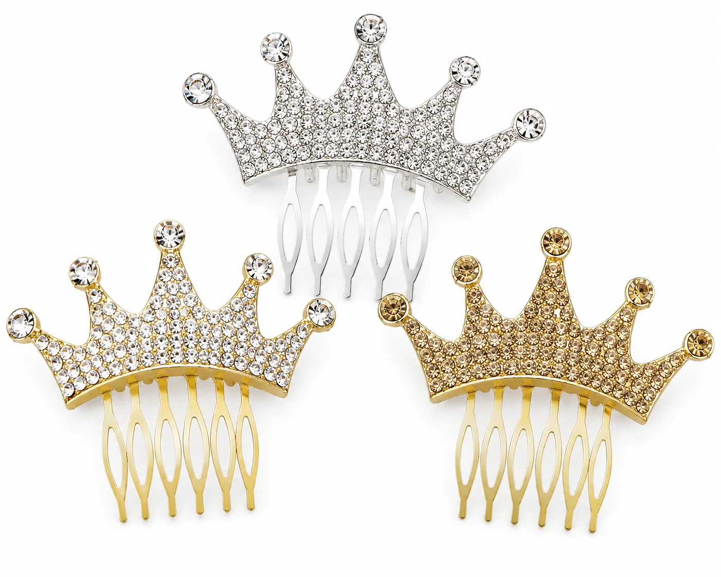 3 Color Collection (Gold, Silver & Gold Crystal)
