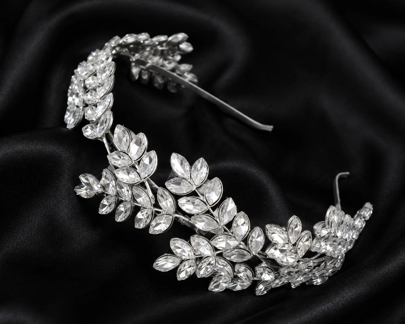 Luxury METAL Leaf Bridal Tiara Headband
