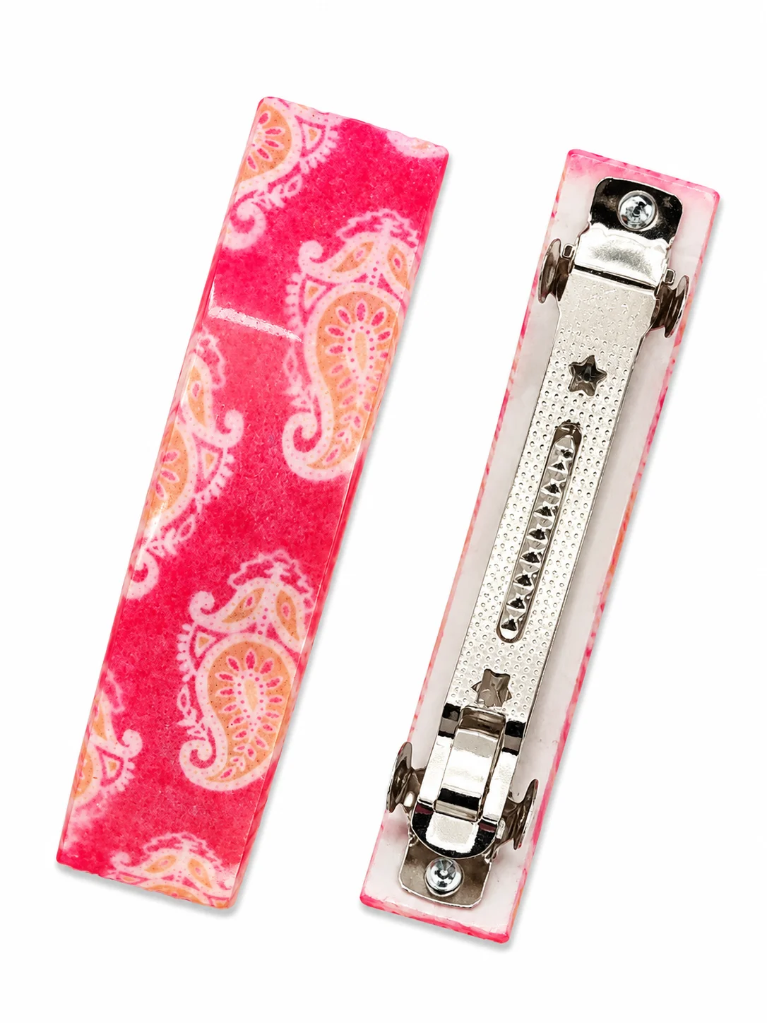 Premium Printed Hair Barrette Set for Girls & Women