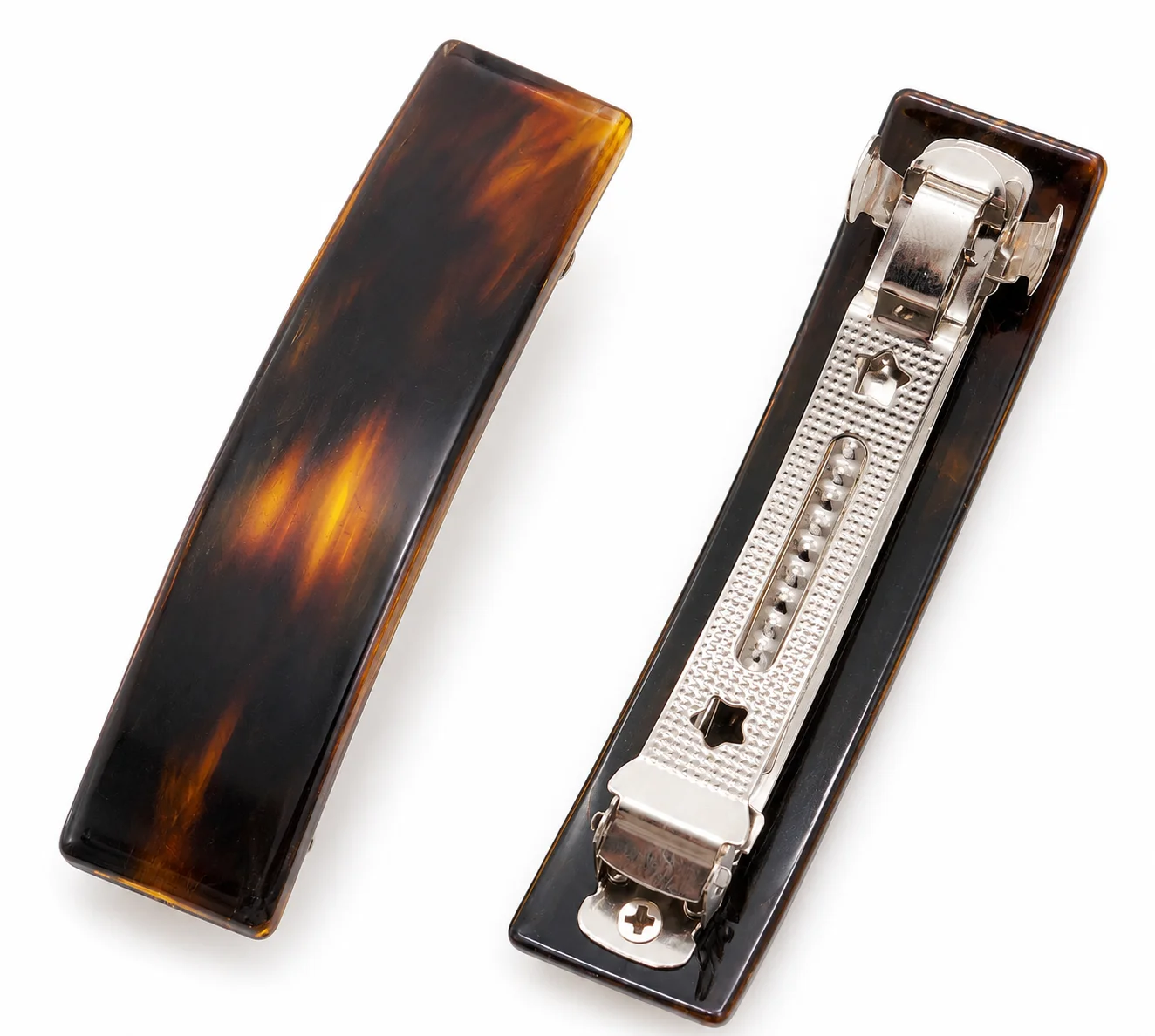 Elegant Tortoiseshell Rectangle Hair Clip