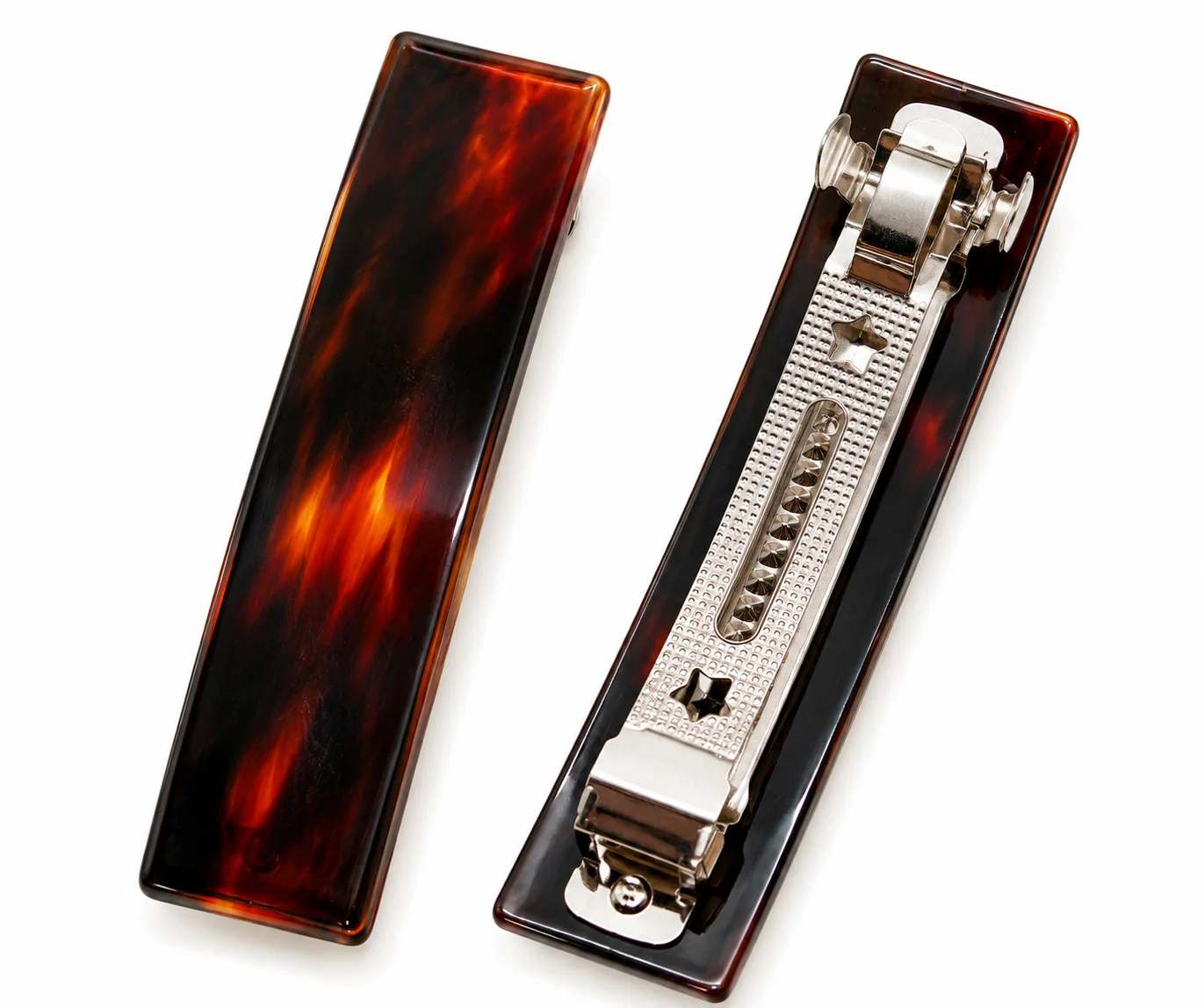 Elegant Tortoiseshell Rectangle Hair Clip